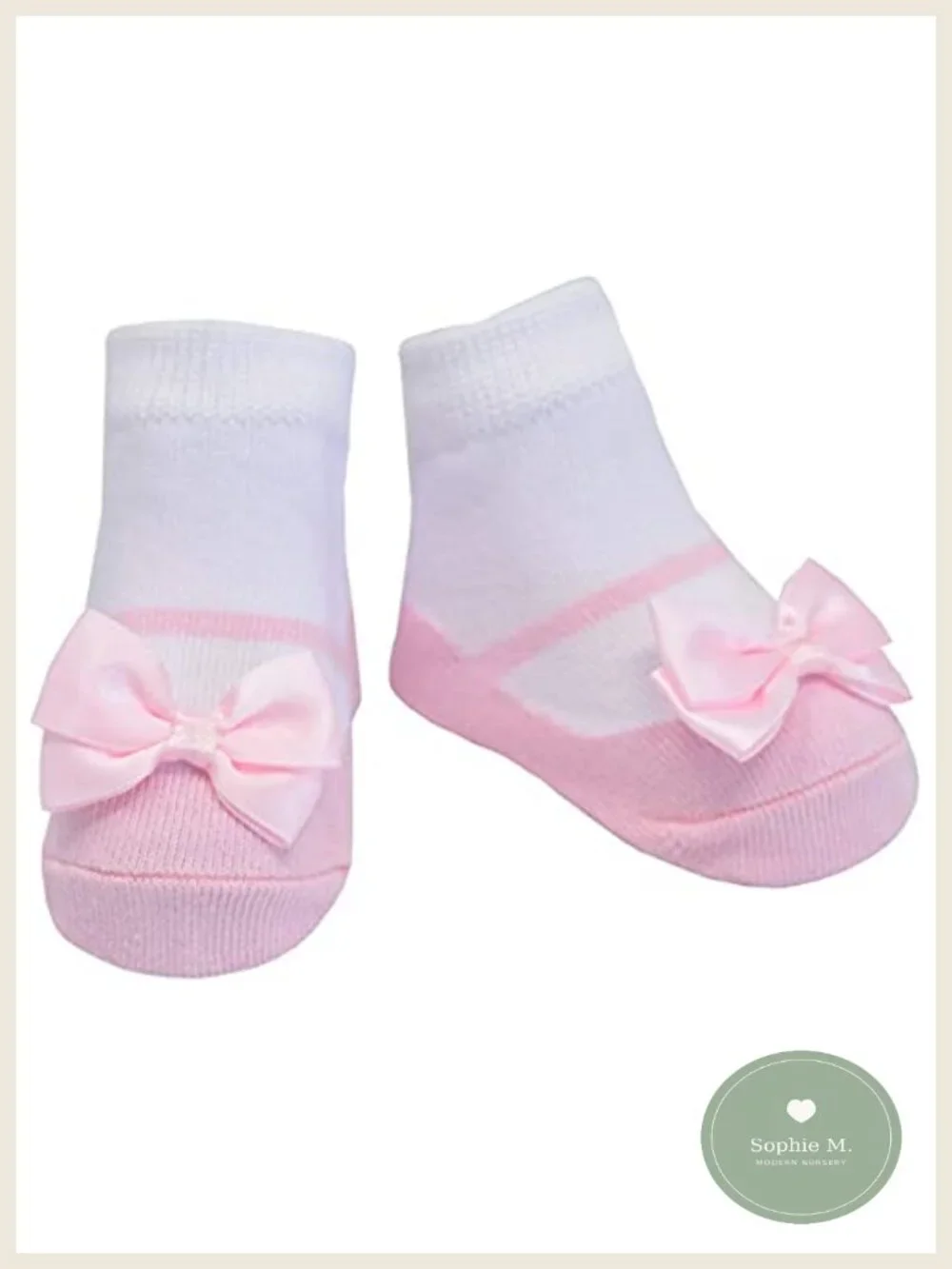 Baby Girls Mary Jane Socks Pretty Petals, Non-Slip Cotton Blend, 6 Pair Gift Box